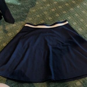 Navy and white Xhilaration midi skirt